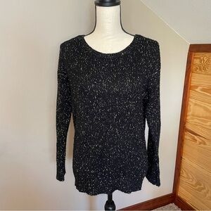 American Eagle Outfitters Vintage Boyfriend Black Metallic Knit Sweater Small